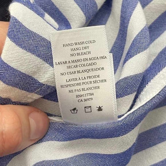 Rails Val Striped Top Blue White Size M - Picture 8 of 8